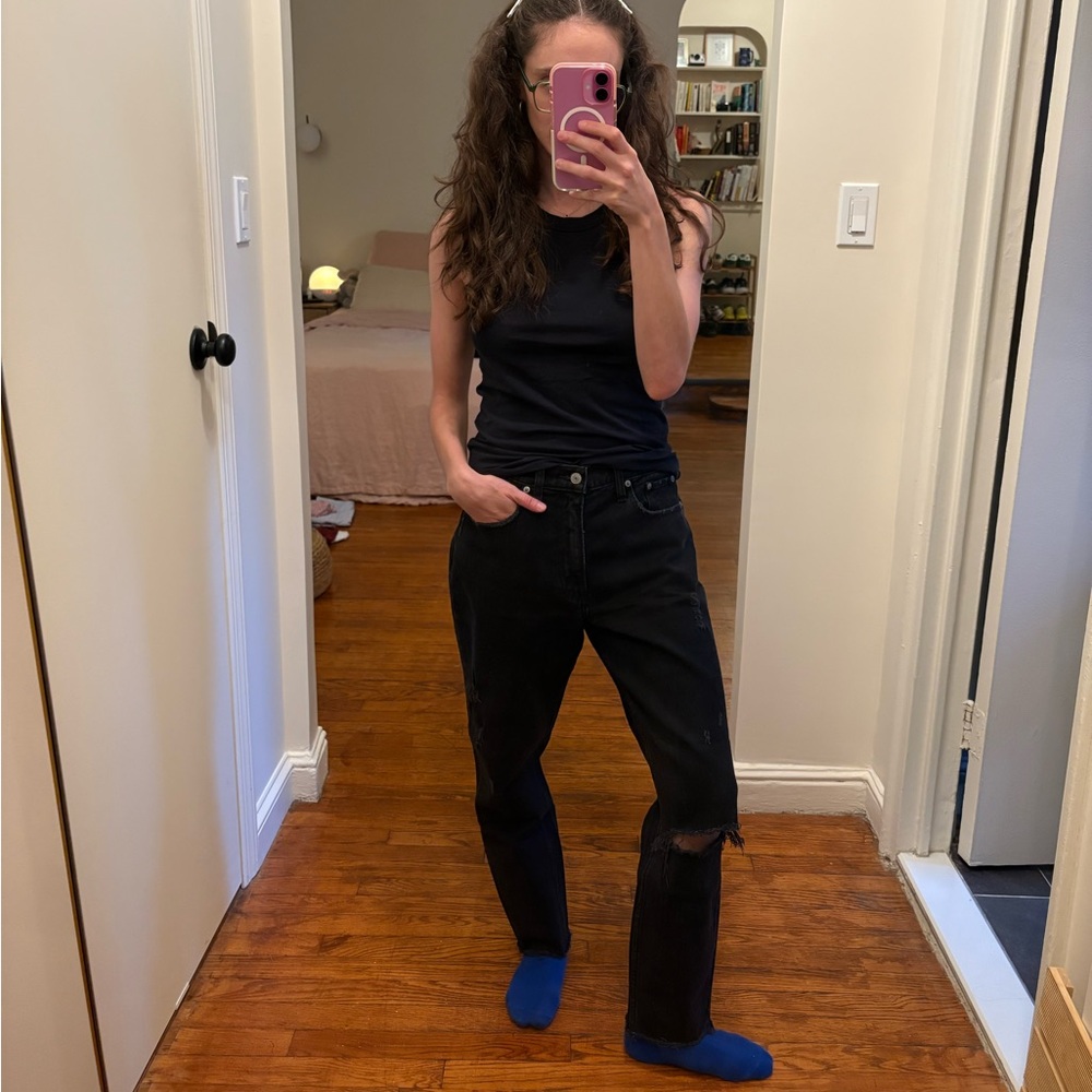 Abercrombie High Rise Mom Jean